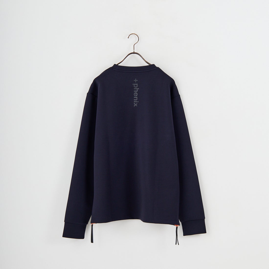 +phenix [プラスフェニックス] 別注 ダンボールニット サイドジップクルーネックスウェット [POO-25082IN-JF] NAVY