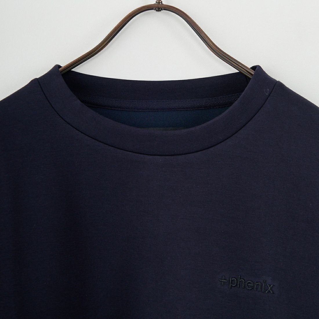 +phenix [プラスフェニックス] 別注 ダンボールニット サイドジップクルーネックスウェット [POO-25082IN-JF] NAVY