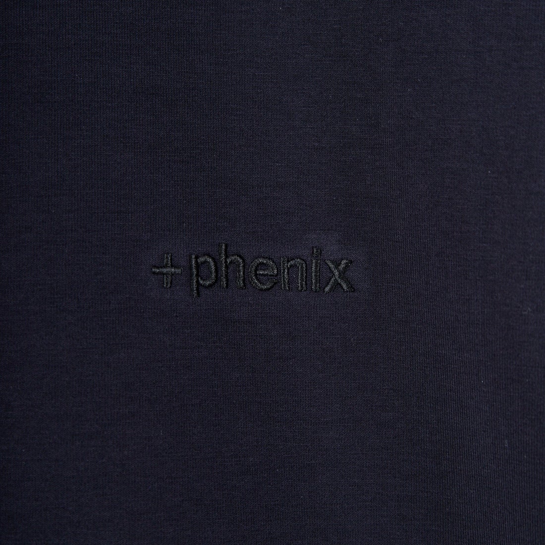 +phenix [プラスフェニックス] 別注 ダンボールニット サイドジップクルーネックスウェット [POO-25082IN-JF] NAVY