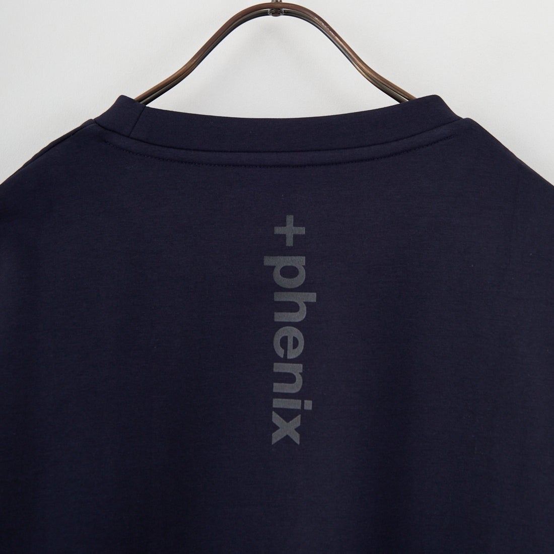 +phenix [プラスフェニックス] 別注 ダンボールニット サイドジップクルーネックスウェット [POO-25082IN-JF] NAVY