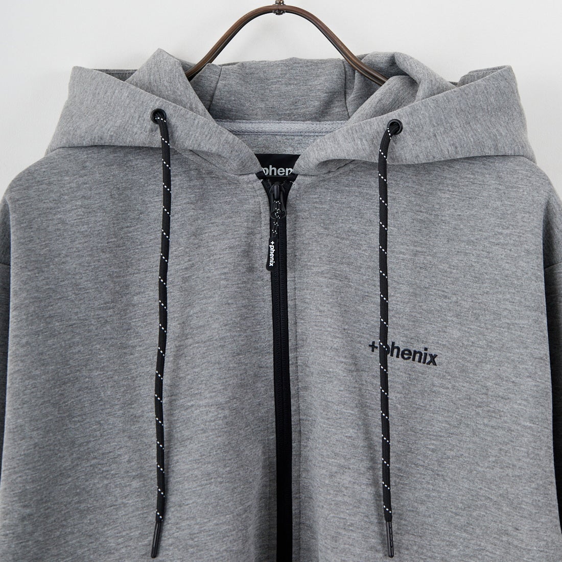 +phenix [プラスフェニックス] 別注 ダンボールニット ジップアップパーカー [POO-25081IN-JF] GRAY