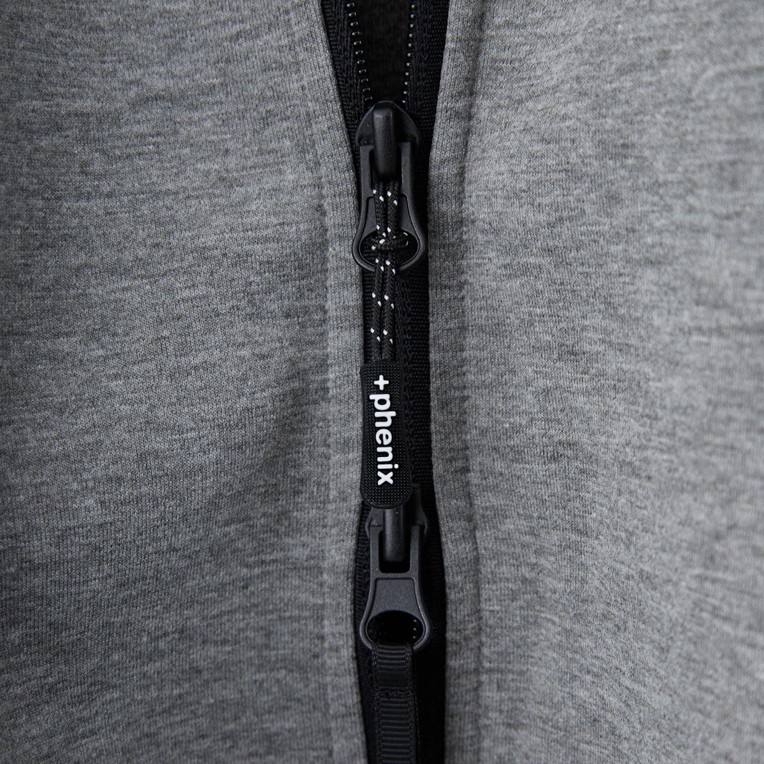 +phenix [プラスフェニックス] 別注 ダンボールニット ジップアップパーカー [POO-25081IN-JF] GRAY