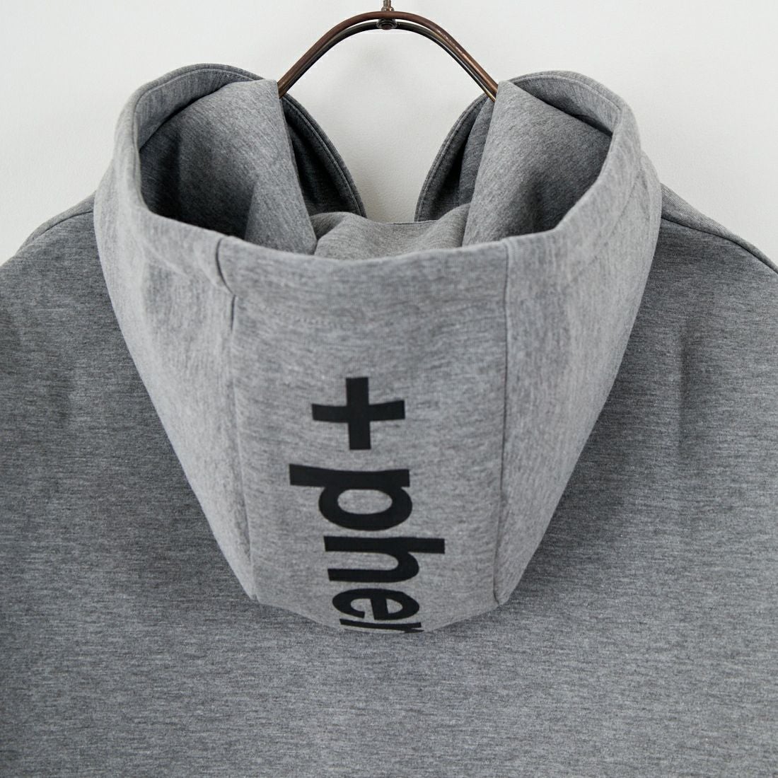 +phenix [プラスフェニックス] 別注 ダンボールニット ジップアップパーカー [POO-25081IN-JF] GRAY