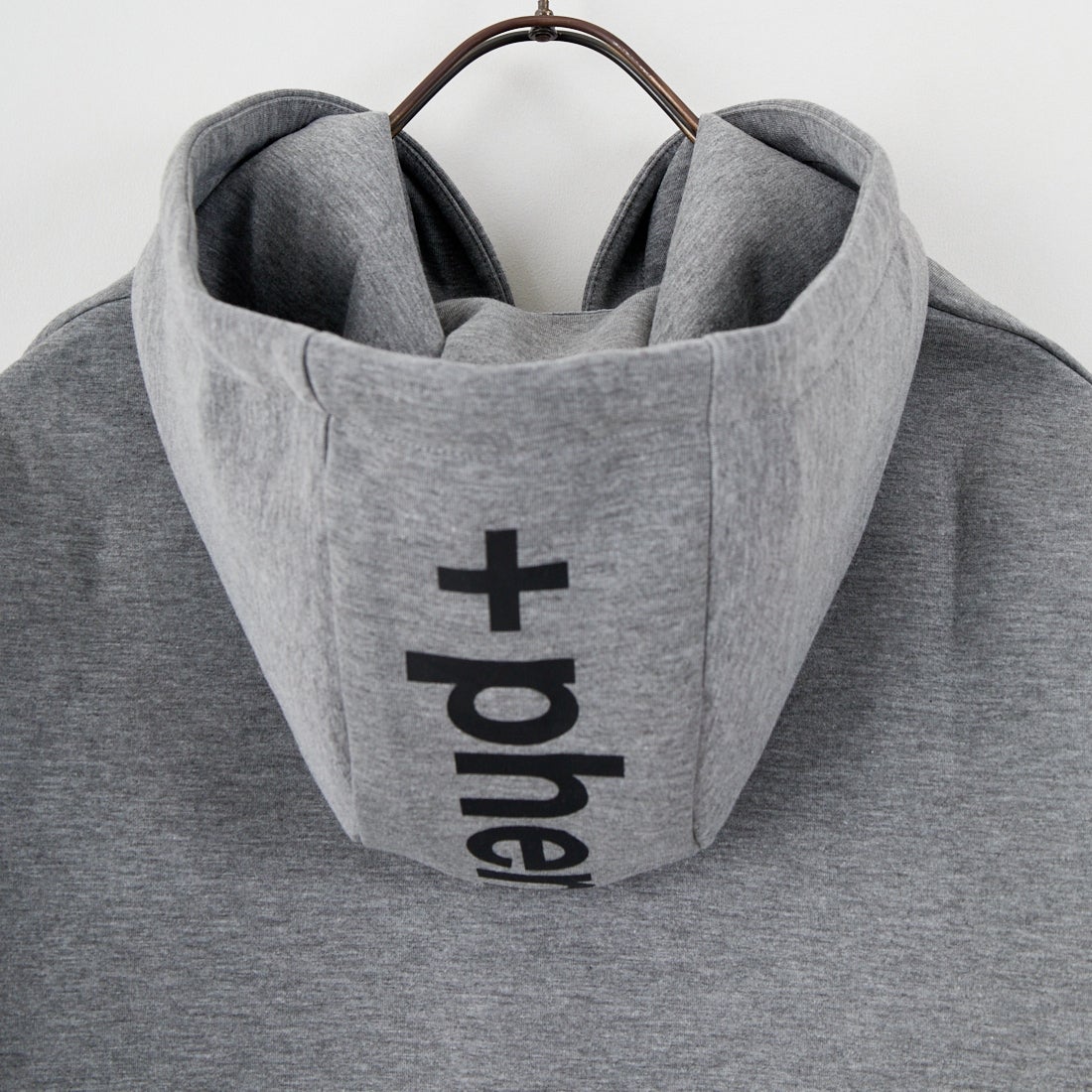 +phenix [プラスフェニックス] 別注 ダンボールニット ジップアップパーカー [POO-25081IN-JF] GRAY