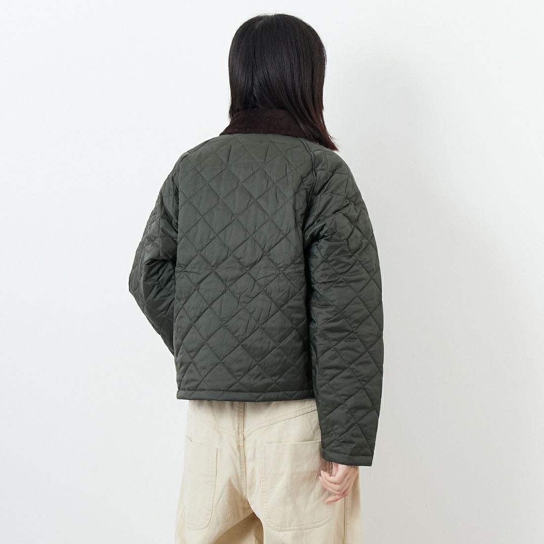 Barbour [バブアー] スペイキルティングジャケット [MQU1802] OL71 &&モデル身長：162cm 着用サイズ：34&&