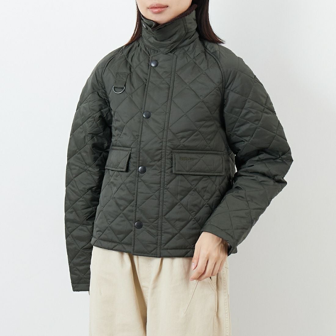 Barbour [バブアー] スペイキルティングジャケット [MQU1802] OL71 &&モデル身長：162cm 着用サイズ：34&&