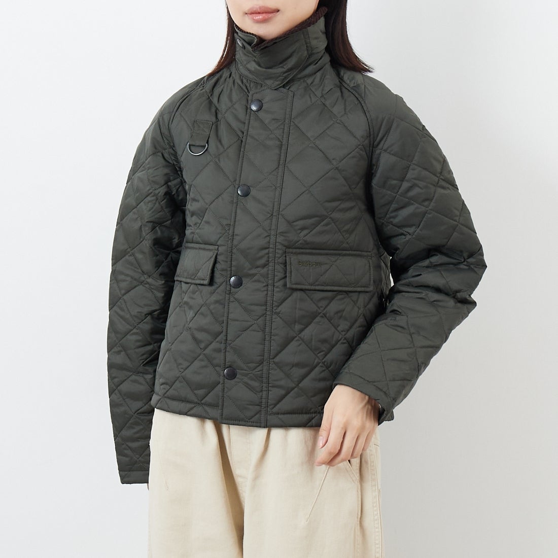 Barbour [バブアー] スペイキルティングジャケット [MQU1802] OL71 &&モデル身長：162cm 着用サイズ：34&&