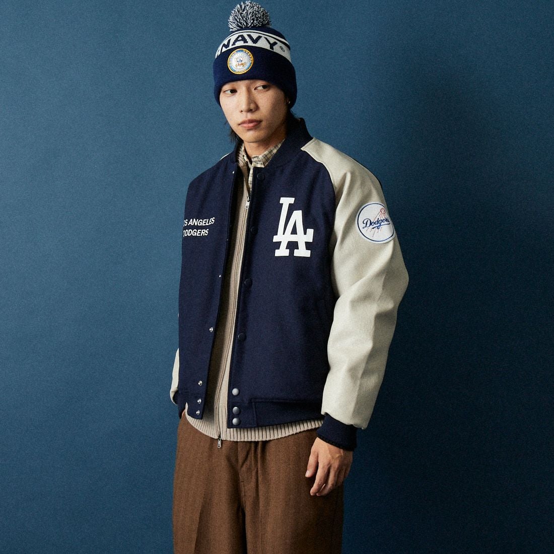 Fanatics [ファナティクス] 別注 MLBロゴワッペン メルトンスタジャン