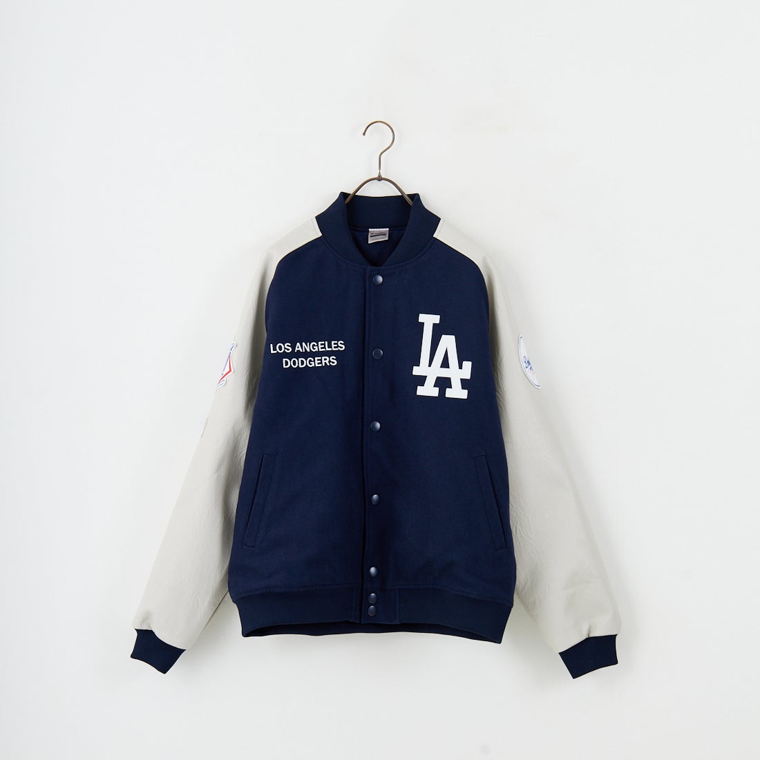 Fanatics [ファナティクス] 別注 MLBロゴワッペン メルトンスタジャン [ML2325FW0007-JF] NAVY LA