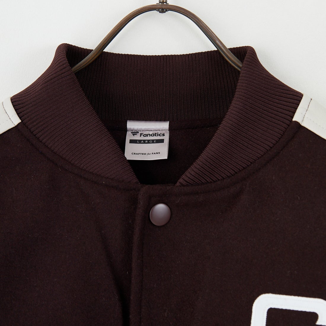 Fanatics [ファナティクス] 別注 MLBロゴワッペン メルトンスタジャン [ML2325FW0007-JF] BROWN SD