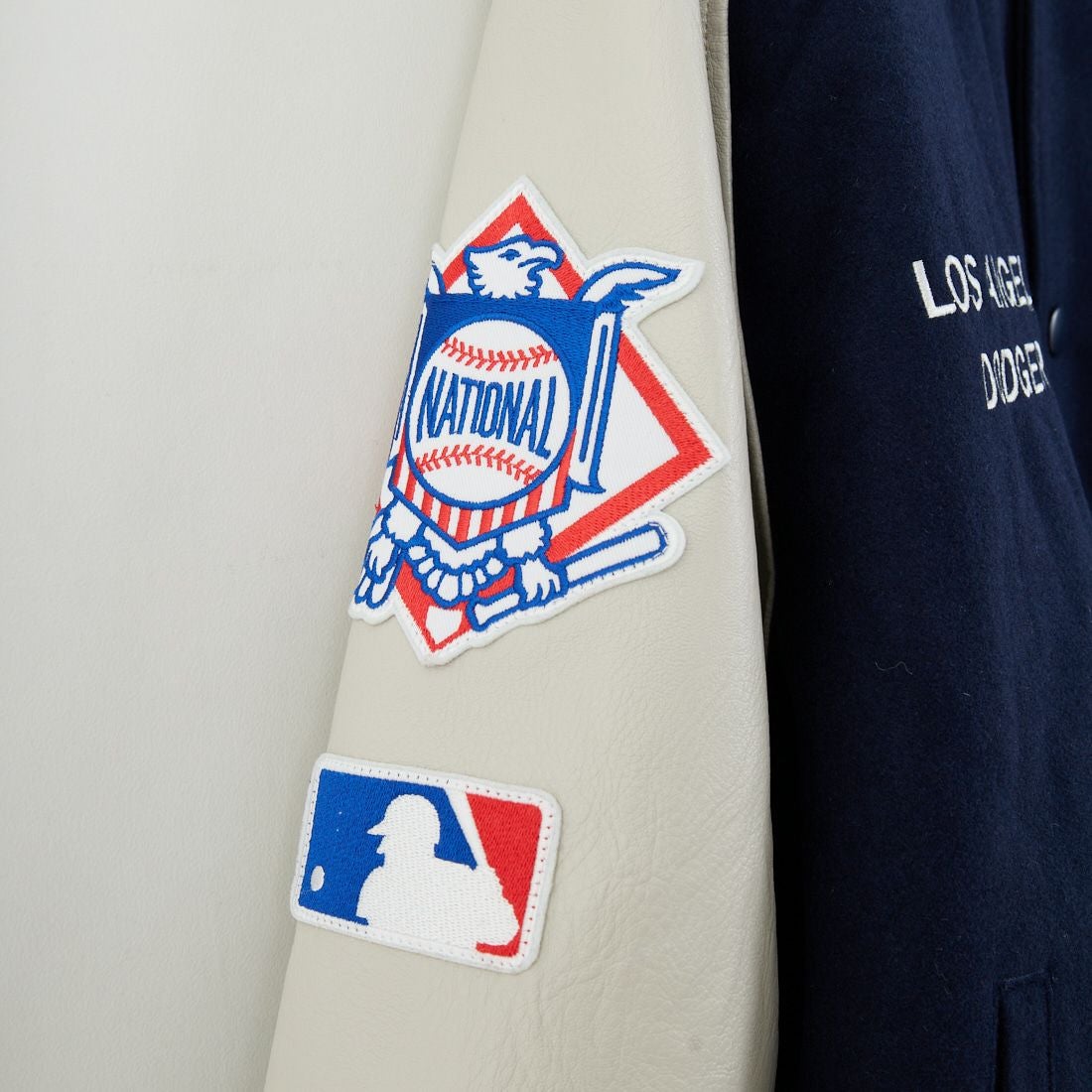 Fanatics [ファナティクス] 別注 MLBロゴワッペン メルトンスタジャン [ML2325FW0007-JF] NAVY LA