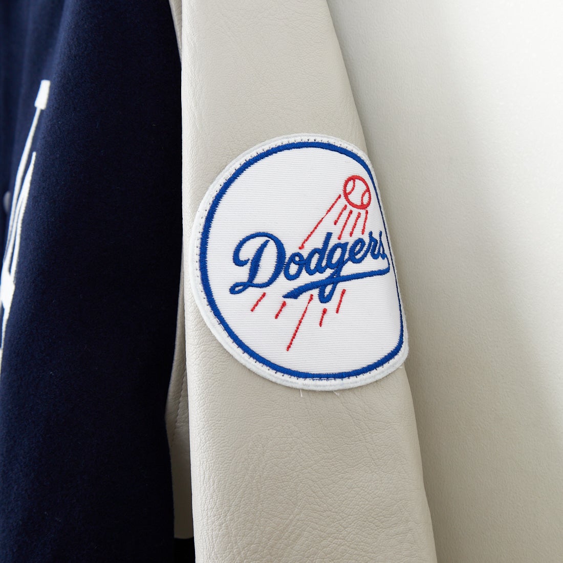 Fanatics [ファナティクス] 別注 MLBロゴワッペン メルトンスタジャン [ML2325FW0007-JF] NAVY LA