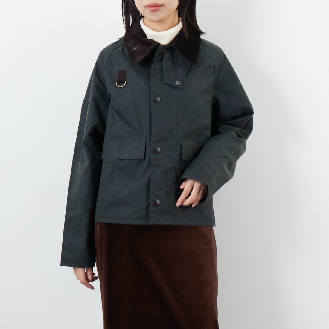 Barbour [バブアー] スペイ ワックスショートジャケット [MWX1212] SG51 &&モデル身長：162cm 着用サイズ：S&&