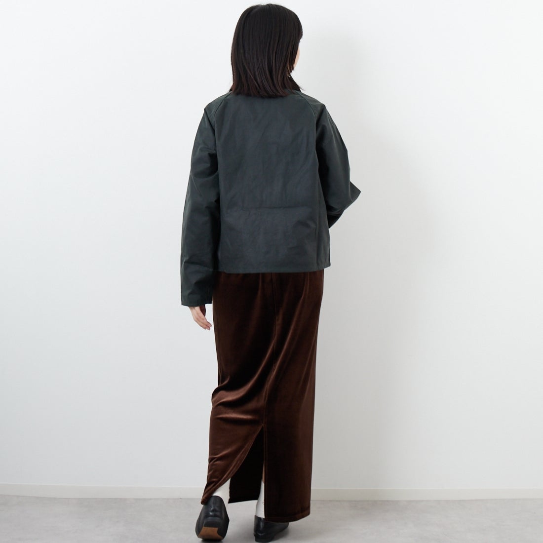 Barbour [バブアー] スペイ ワックスショートジャケット [MWX1212] SG51 &&モデル身長：162cm 着用サイズ：S&&