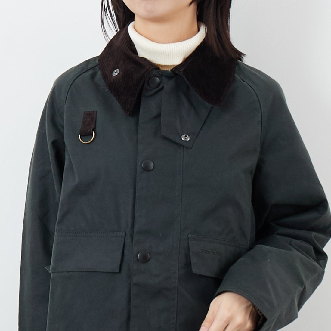 Barbour [バブアー] スペイ ワックスショートジャケット [MWX1212] SG51 &&モデル身長：162cm 着用サイズ：S&&