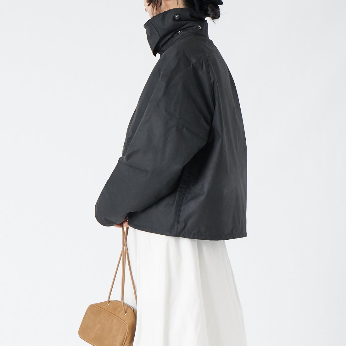 Barbour [バブアー] スペイ ワックスショートジャケット [MWX1212] BK71 &&モデル身長：162cm 着用サイズ：S&&