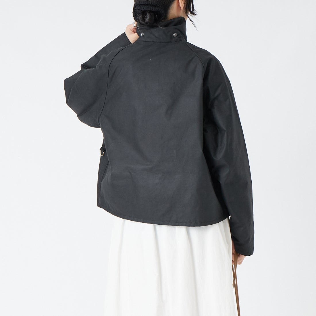 Barbour [バブアー] スペイ ワックスショートジャケット [MWX1212] BK71 &&モデル身長：162cm 着用サイズ：S&&