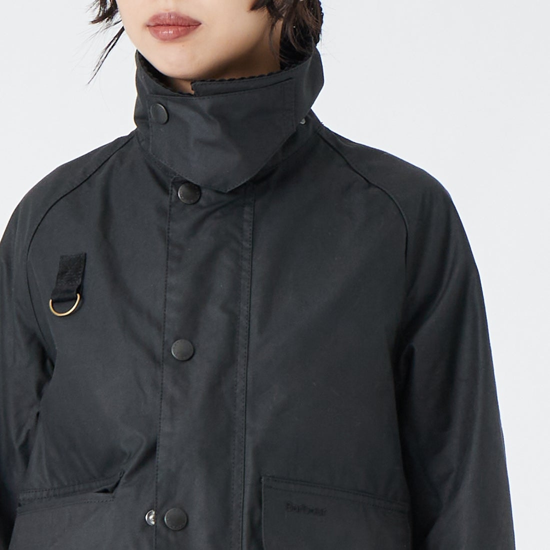 Barbour [バブアー] スペイ ワックスショートジャケット [MWX1212] BK71 &&モデル身長：162cm 着用サイズ：S&&