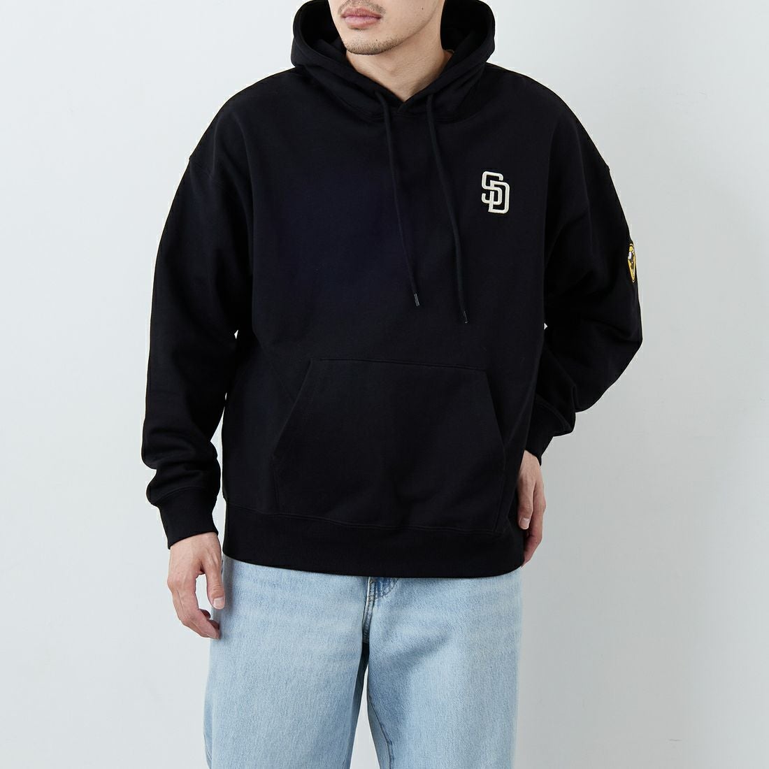 Fanatics [ファナティクス] 別注 MLBロゴ バックプリント スウェットパーカー [ML0625FW0006-JF] BLACK SD