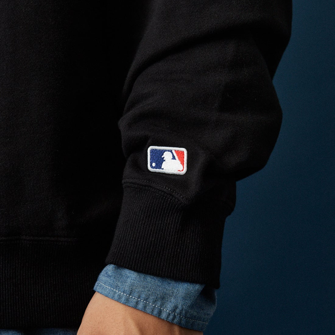 Fanatics [ファナティクス] 別注 MLBロゴ バックプリントスウェット [ML0525FW0004-JF] BLACK LA