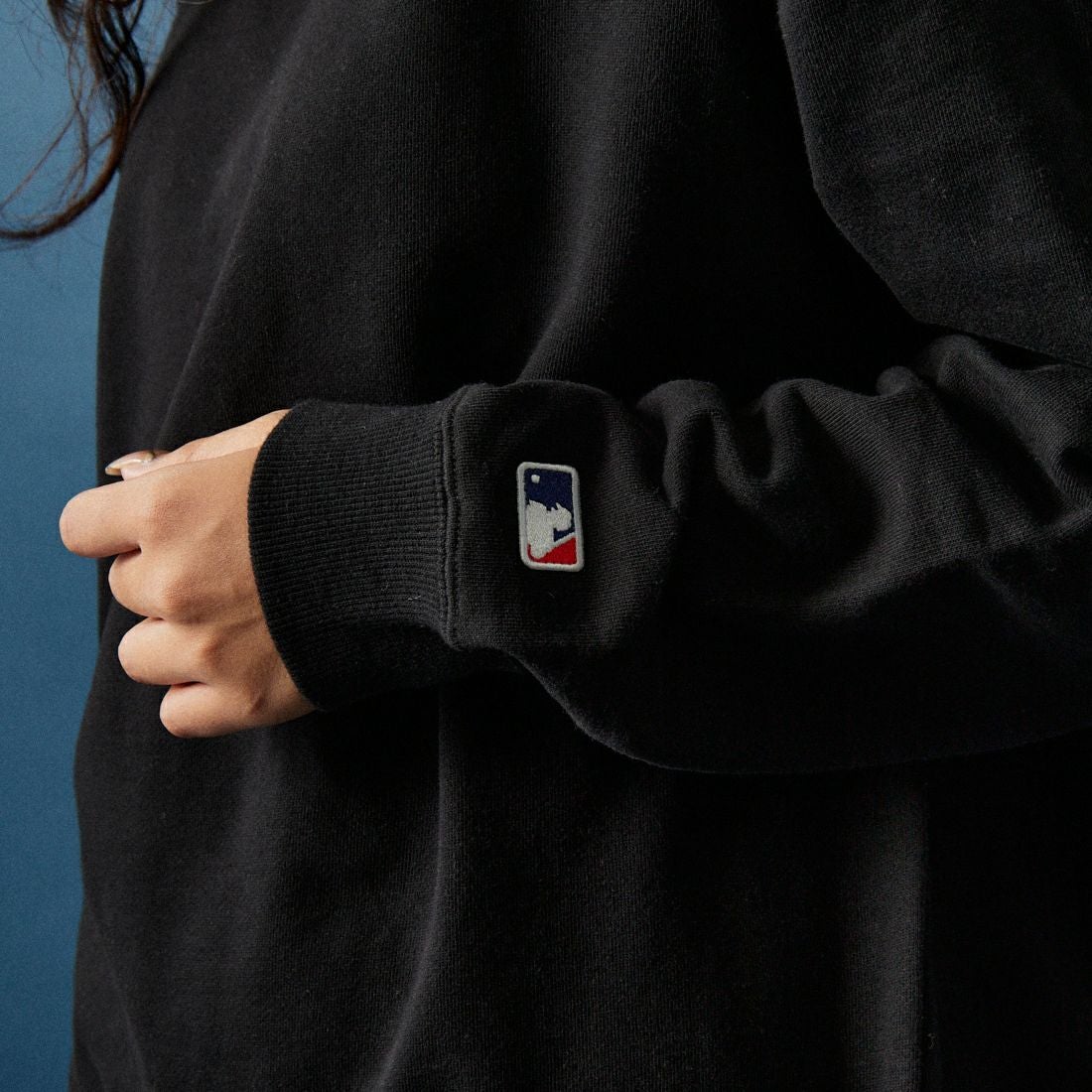 Fanatics [ファナティクス] 別注 MLBロゴ バックプリントスウェット [ML0525FW0004-JF] BLACK LA