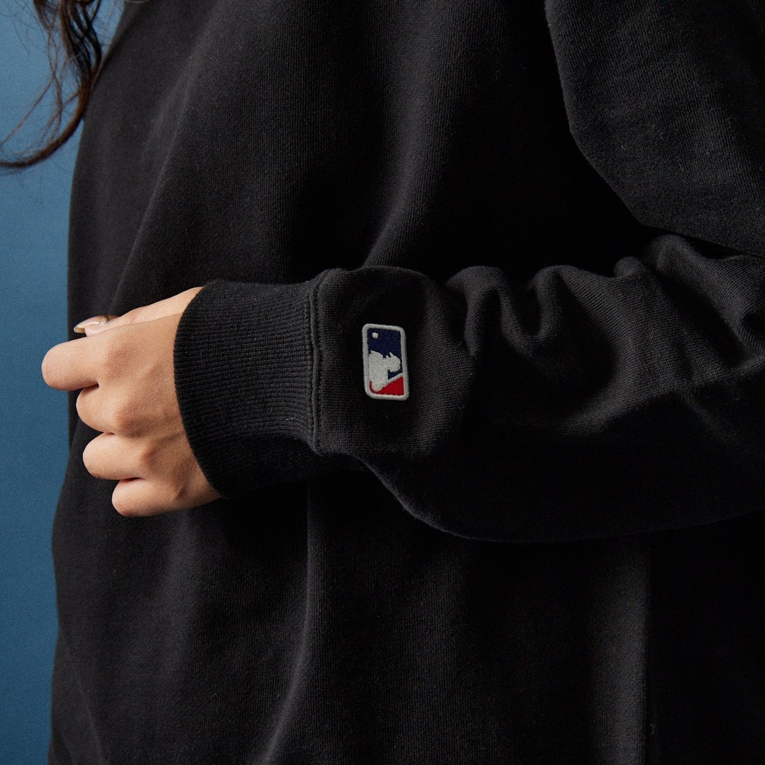 Fanatics [ファナティクス] 別注 MLBロゴ バックプリントスウェット [ML0525FW0004-JF] BLACK LA