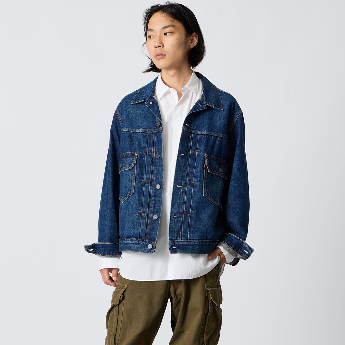 LEVI'S [リーバイス] TYPE2 トラッカージャケット [A7632-00] 20 &&モデル身長：175cm 着用サイズ：L&&