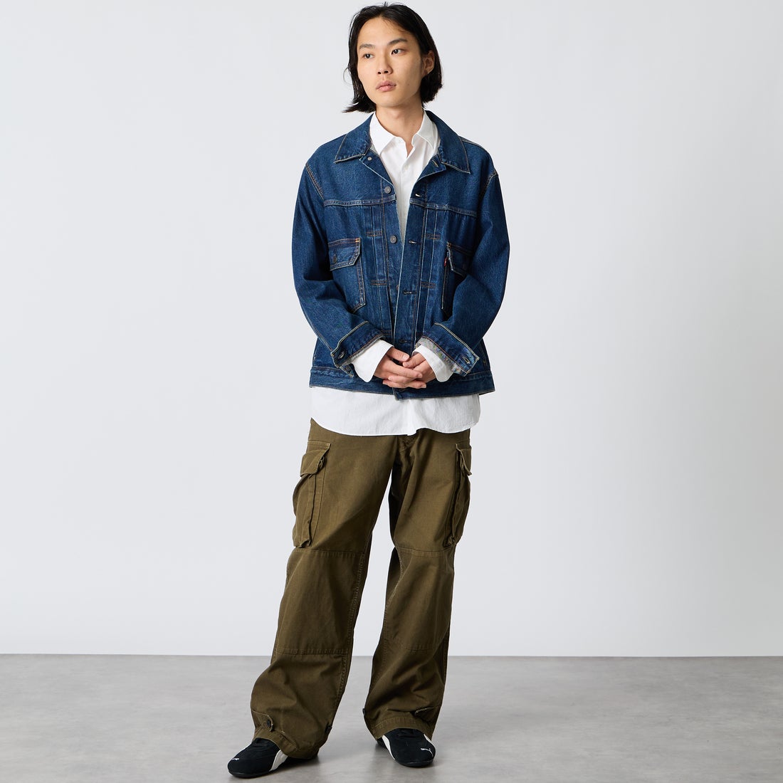 LEVI'S [リーバイス] TYPE2 トラッカージャケット [A7632-00] 20 &&モデル身長：175cm 着用サイズ：L&&