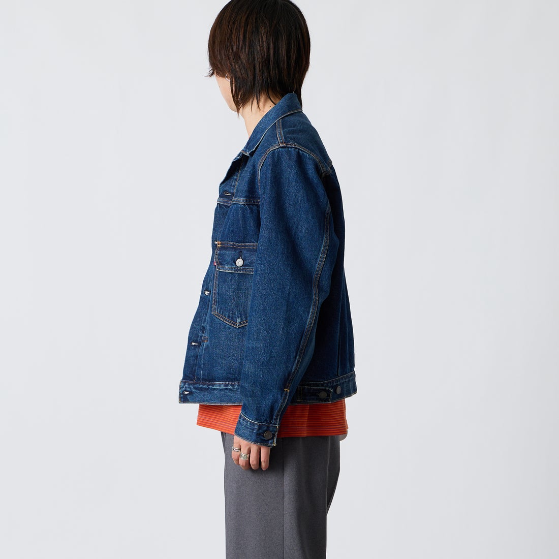 LEVI'S [リーバイス] TYPE2 トラッカージャケット [A7632-00] 20 &&モデル身長：177cm 着用サイズ：M&&