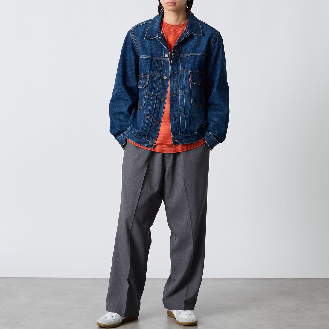 LEVI'S [リーバイス] TYPE2 トラッカージャケット [A7632-00] 20 &&モデル身長：177cm 着用サイズ：M&&