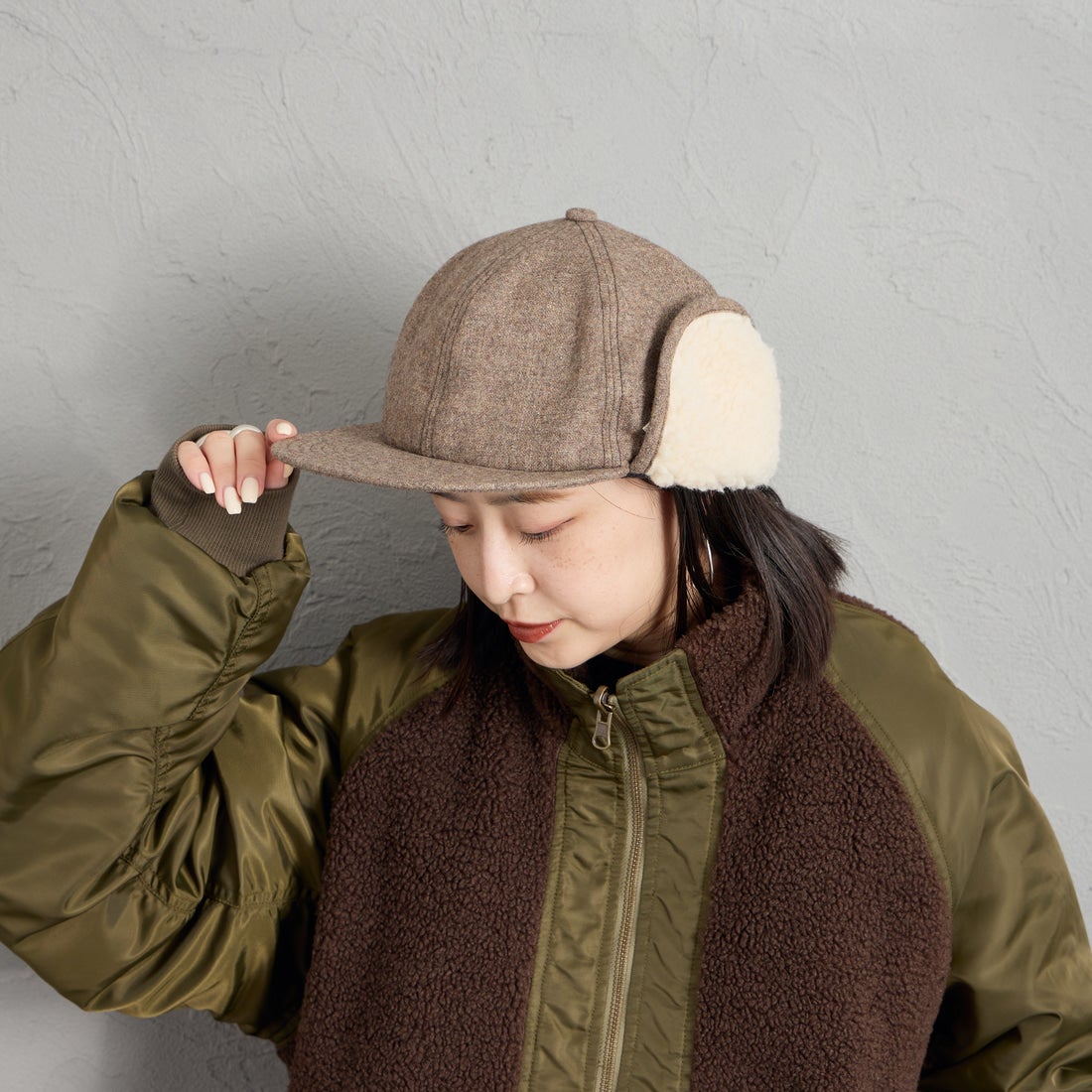 DANTON [ダントン] ボア 6パネルキャップ [DT-H0118EKE] BROWN