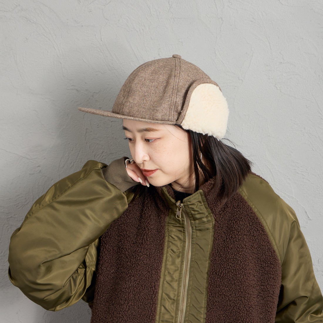 DANTON [ダントン] ボア 6パネルキャップ [DT-H0118EKE] BROWN