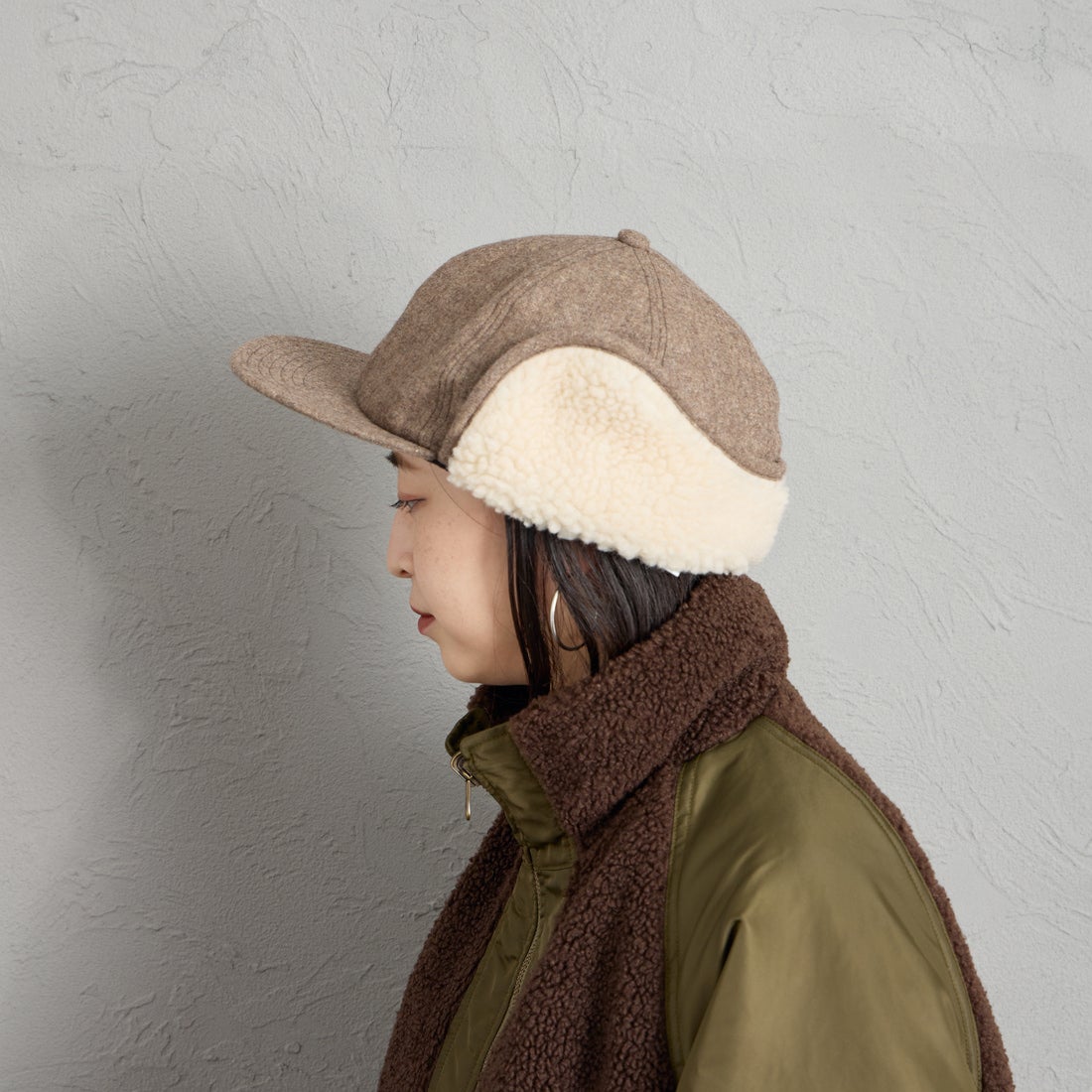 DANTON [ダントン] ボア 6パネルキャップ [DT-H0118EKE] BROWN