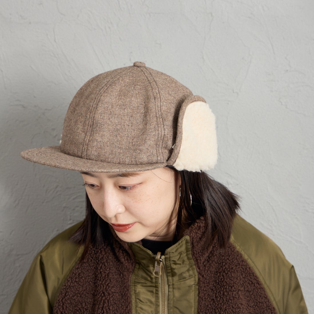 DANTON [ダントン] ボア 6パネルキャップ [DT-H0118EKE] BROWN
