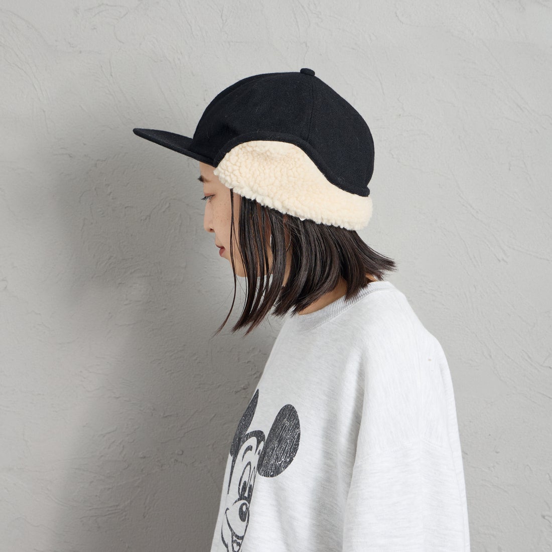 DANTON [ダントン] ボア 6パネルキャップ [DT-H0118EKE] BLACK