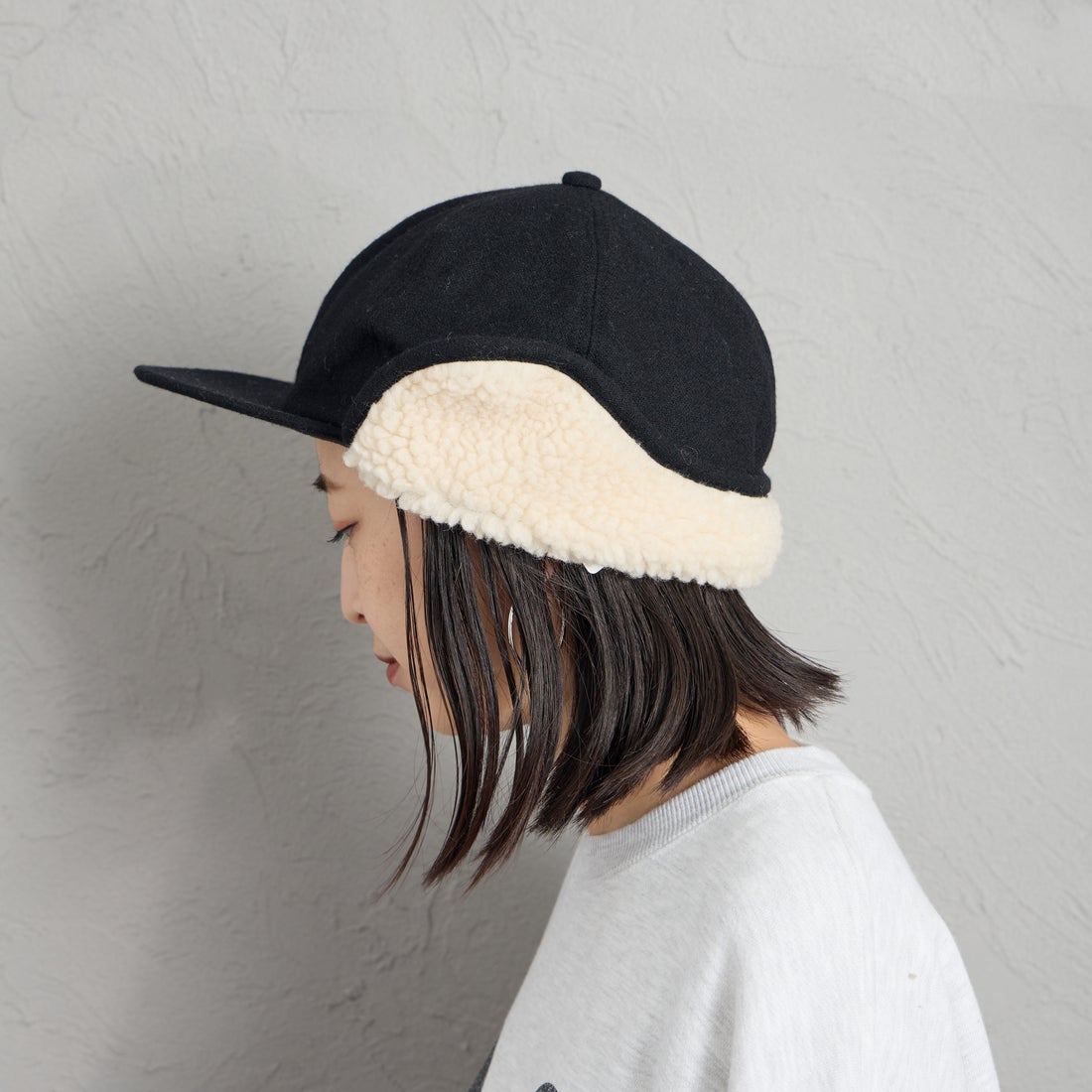 DANTON [ダントン] ボア 6パネルキャップ [DT-H0118EKE] BLACK