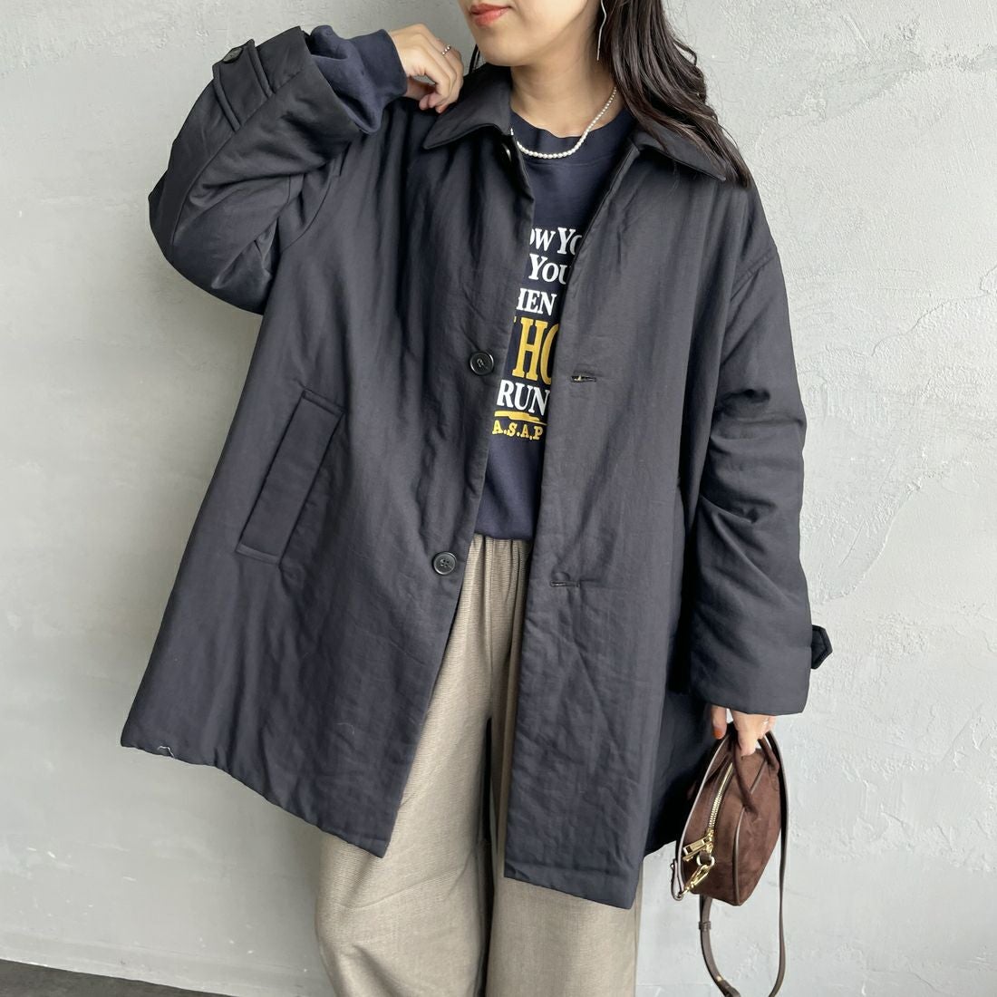 BLACK&&モデル身長：160cm 着用サイズ：36&&