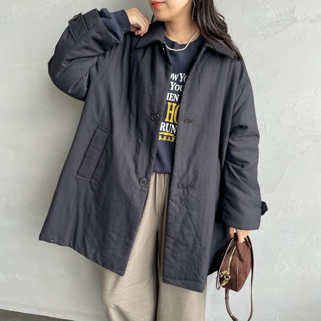 BLACK&&モデル身長：160cm 着用サイズ：36&&