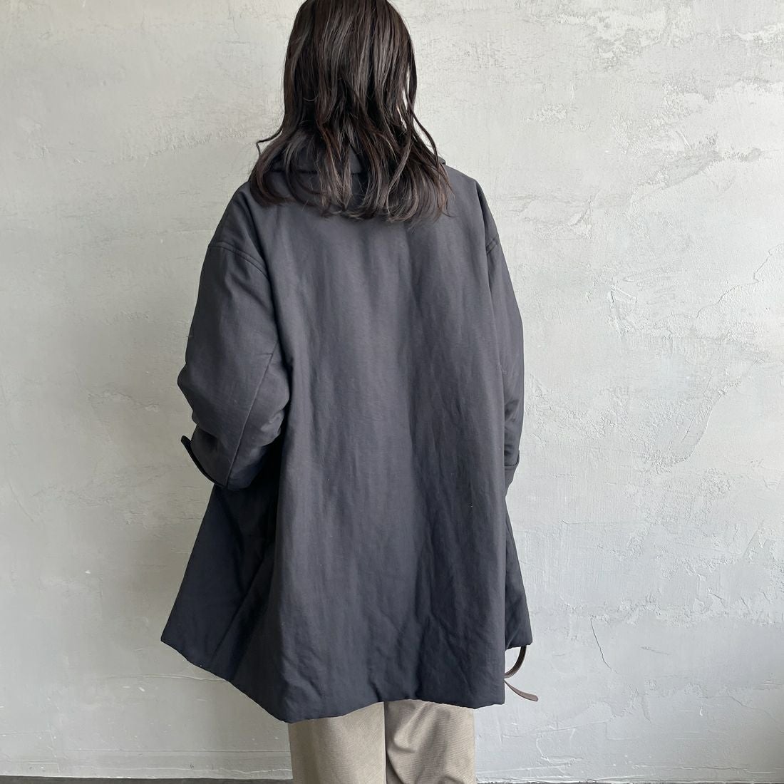 le glazik [ルグラジック] ショートコート [LG-A0753TII] BLACK &&モデル身長：160cm 着用サイズ：36&&