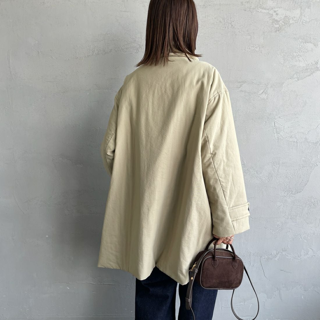 le glazik [ルグラジック] ショートコート [LG-A0753TII] BEIGE &&モデル身長：160cm 着用サイズ：36&&