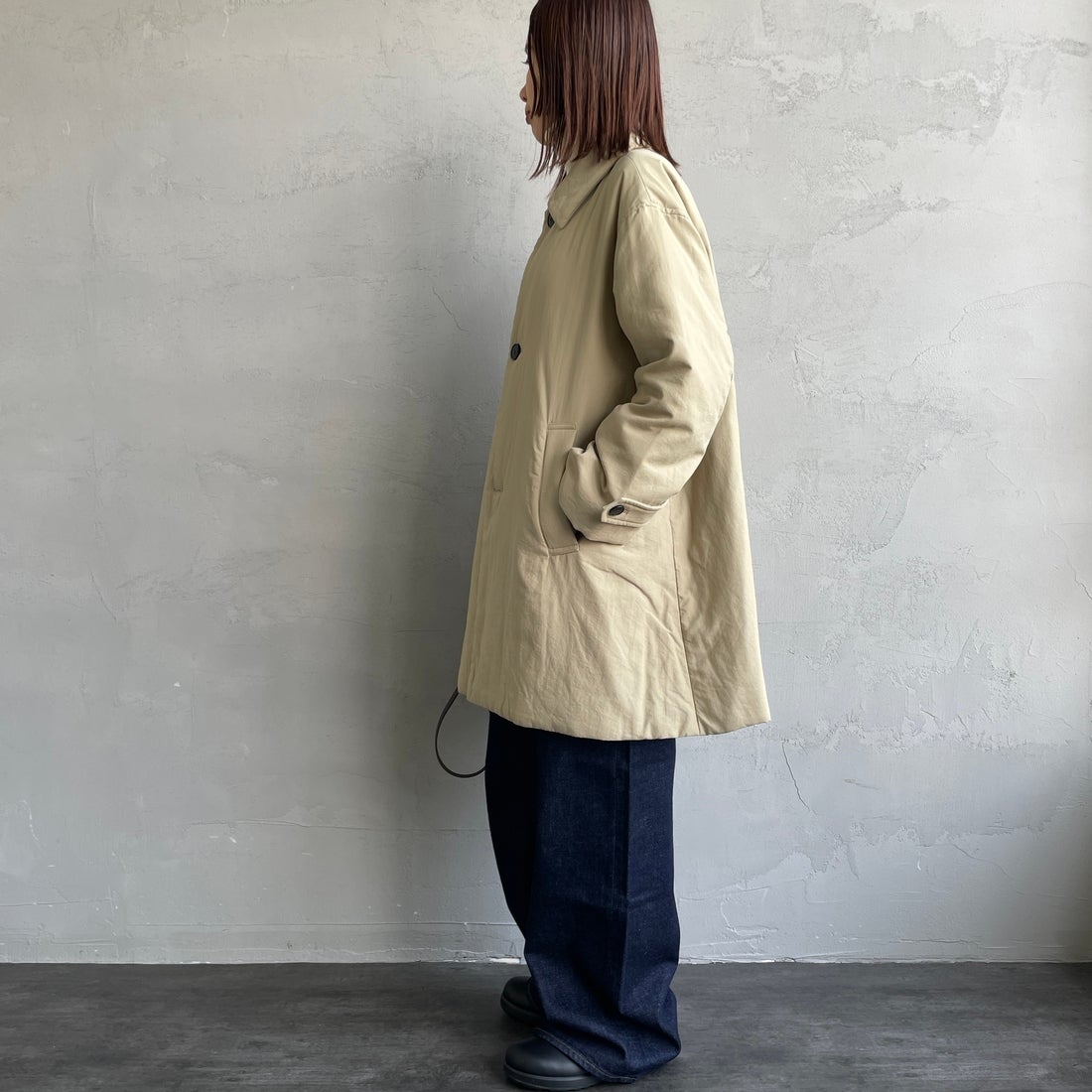 le glazik [ルグラジック] ショートコート [LG-A0753TII] BEIGE &&モデル身長：160cm 着用サイズ：36&&