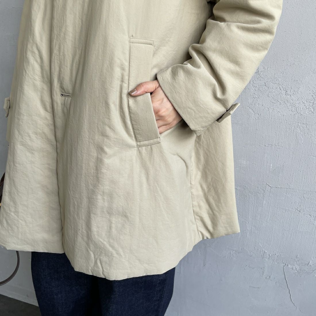 le glazik [ルグラジック] ショートコート [LG-A0753TII] BEIGE &&モデル身長：160cm 着用サイズ：36&&