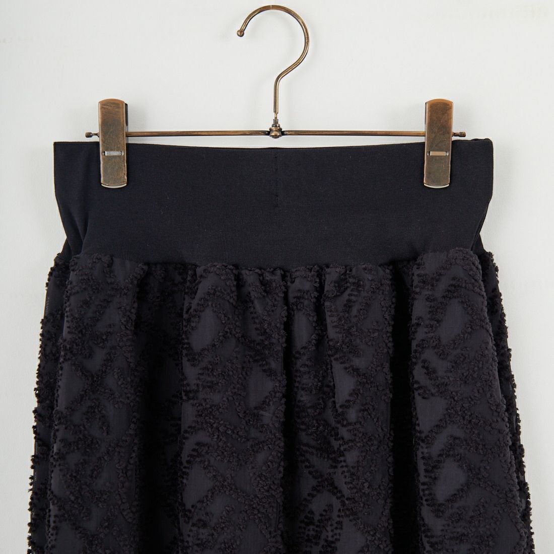 STELLA CIFFON [ステラシフォン] シアーカットジャガードスカート [ST3-26201B] 80 BLACK