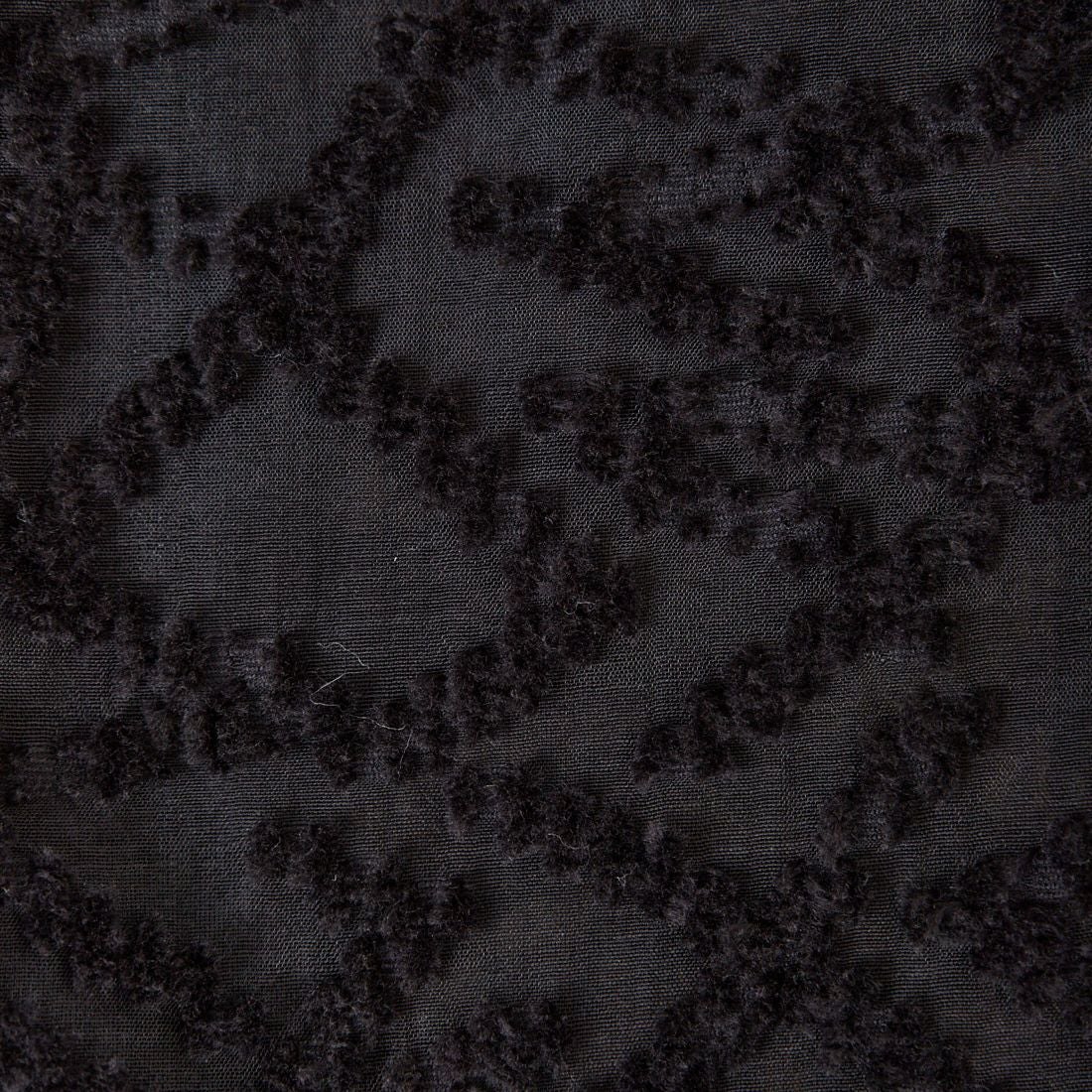 STELLA CIFFON [ステラシフォン] シアーカットジャガード クルーネックブラウス [ST3-26404] 80 BLACK