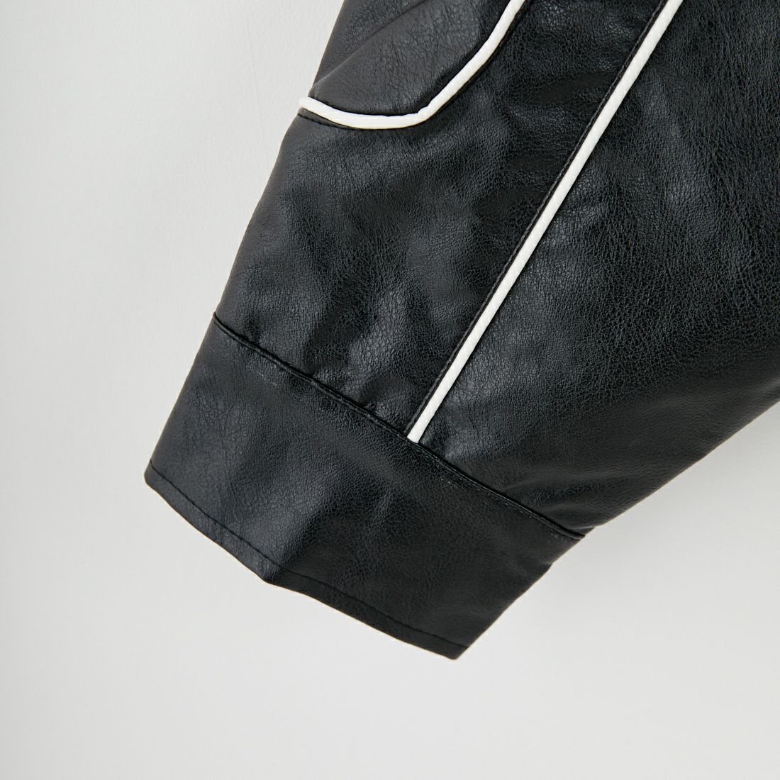 HONDA × JEANSFACTORY [ホンダ × ジーンズファクトリー] フェイクレザーレーシングジャケット [JFC-254-085] BLACK