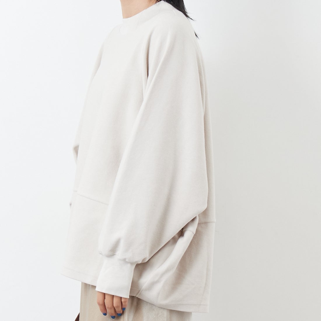 STELLA CIFFON [ステラシフォン] オーガニックコットンパイルトップス [ST3-26504] 60 BEIGE &&モデル身長：167cm 着用サイズ：36&&