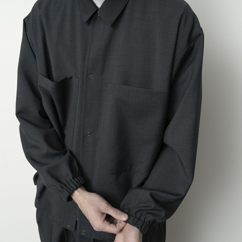 STILL BY HAND [スティルバイハンド] ダブルポケットシャツジャケット [BL01253] INK BLACK