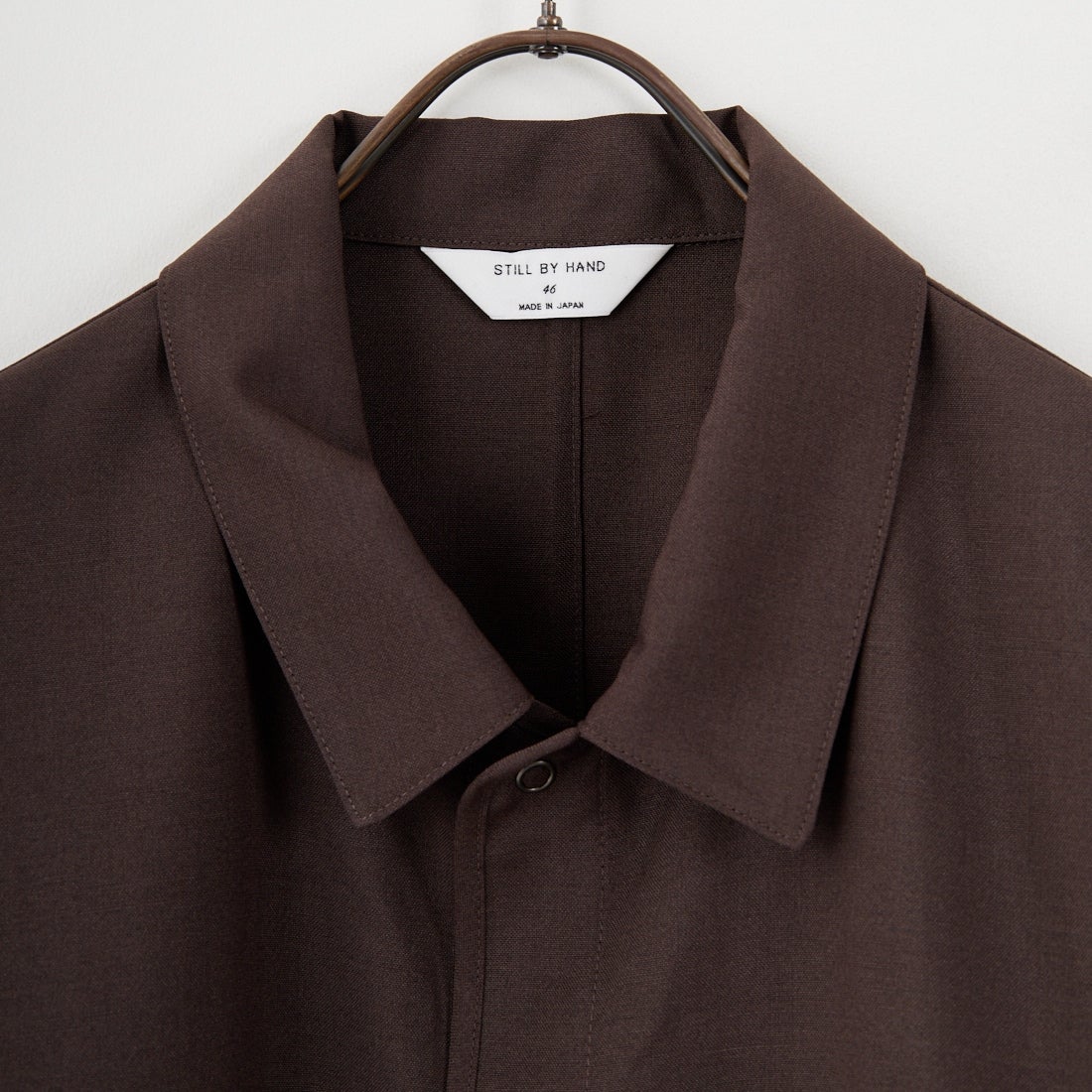 STILL BY HAND [スティルバイハンド] ダブルポケットシャツジャケット [BL01253] DARK BROWN