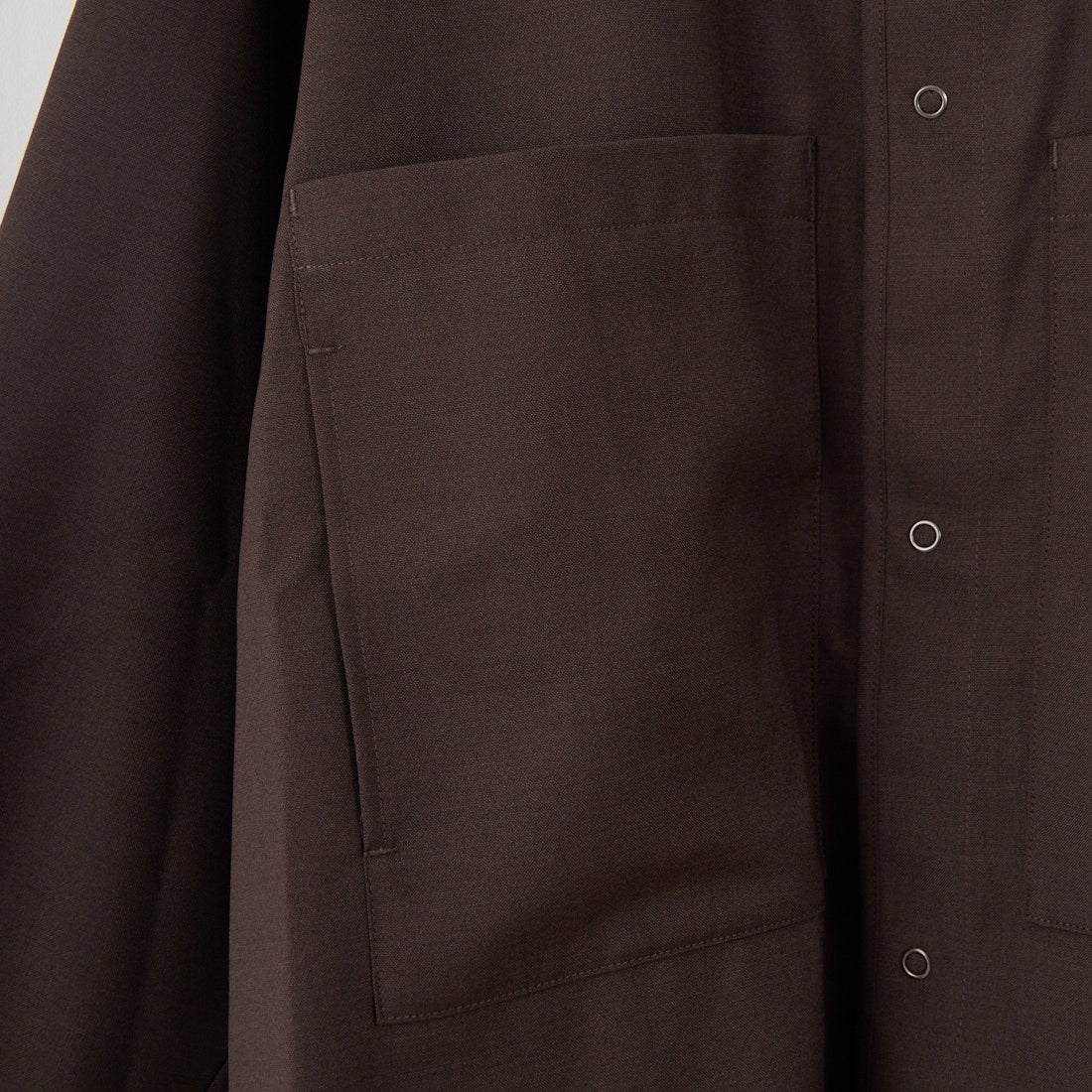 STILL BY HAND [スティルバイハンド] ダブルポケットシャツジャケット [BL01253] DARK BROWN