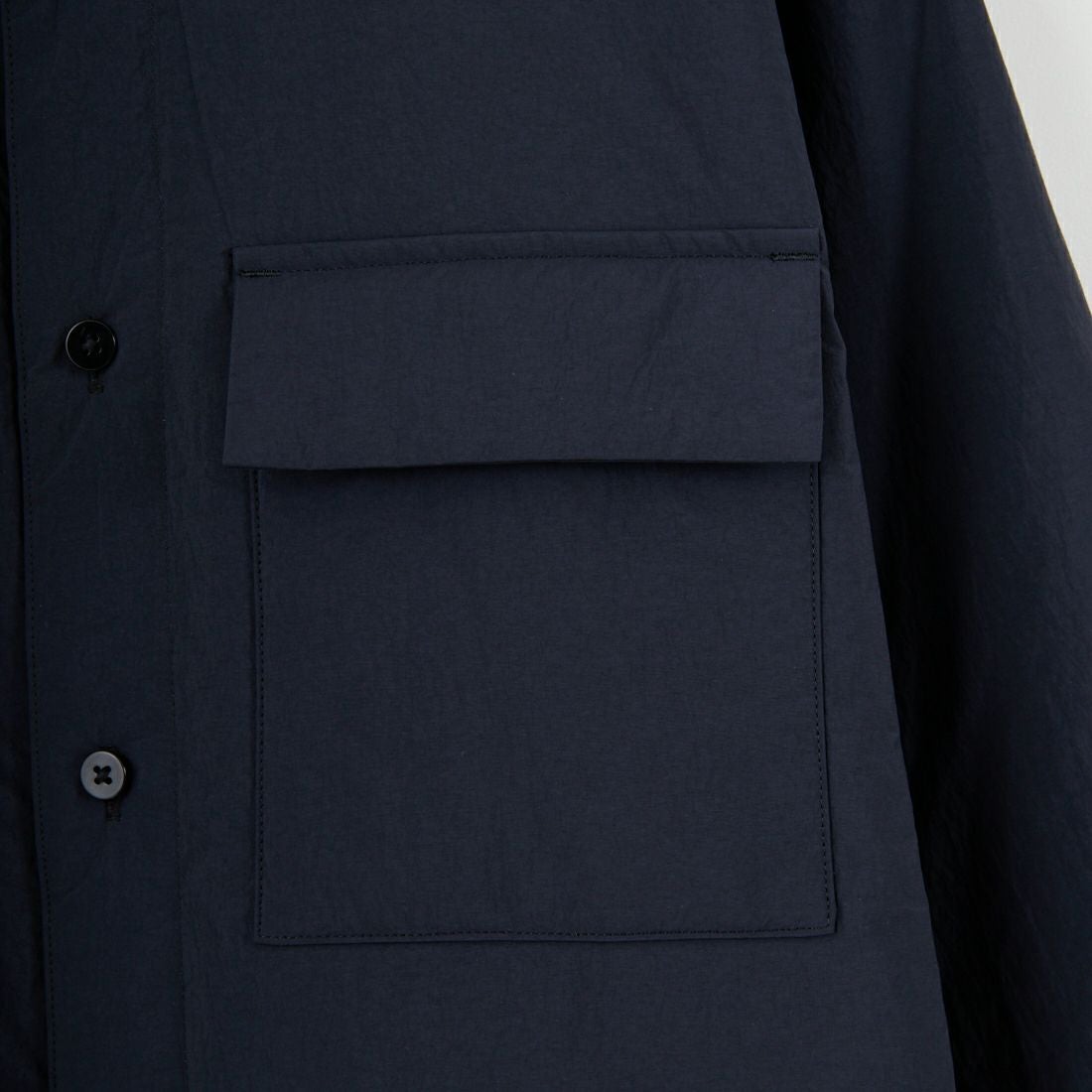 STILL BY HAND [スティルバイハンド] バンドカラーパデッドシャツ [BL04253] INK BLACK